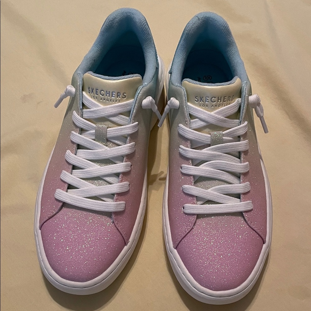 Skechers Sparkling Pink and White Sneakers
